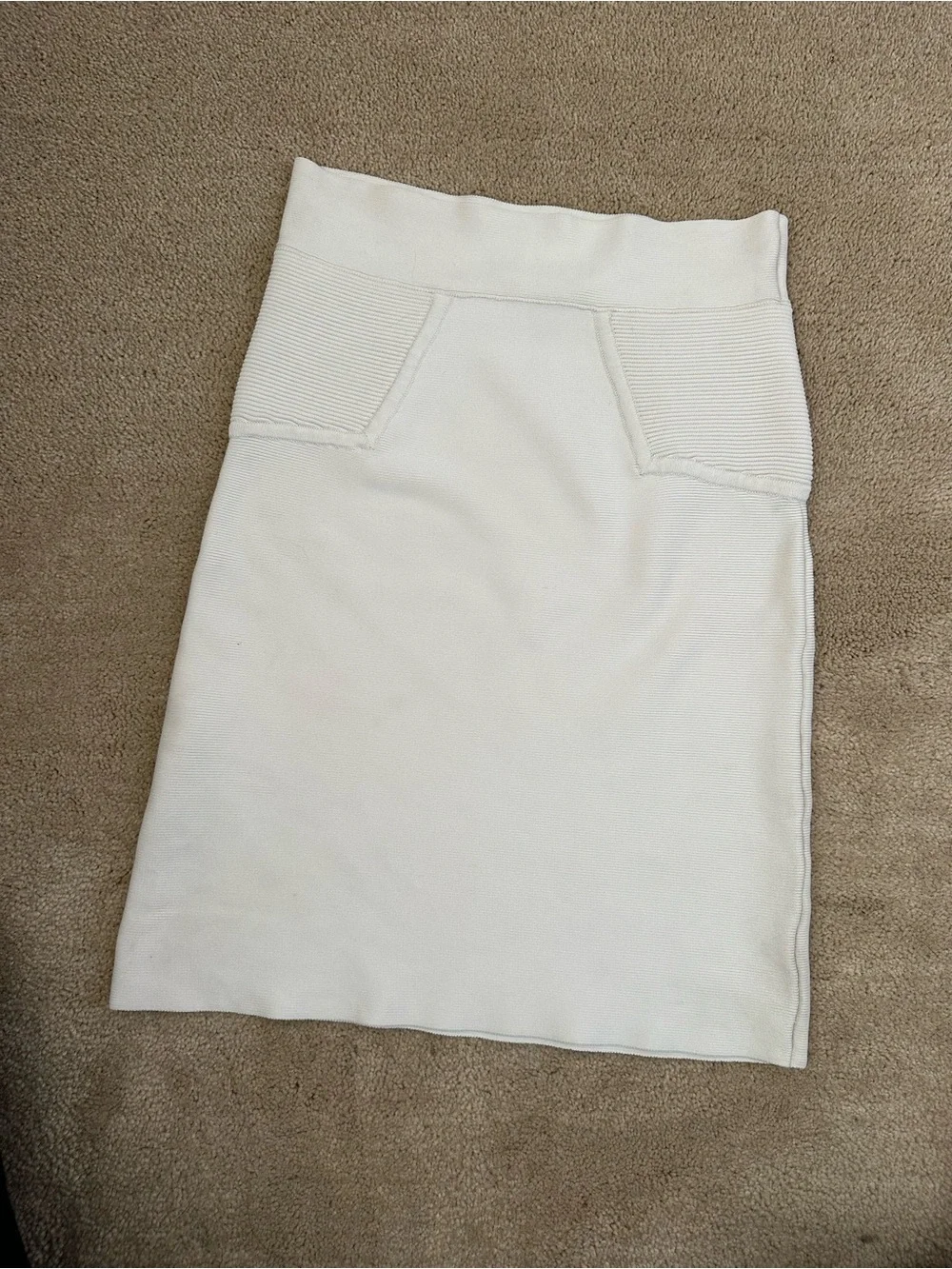 BCBGMaxAzria Off White Power Skirt
